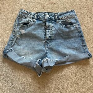 Denim Distressed Women Shorts